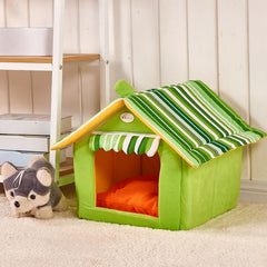 Cozy Stripe Removable Cover Pet Bed