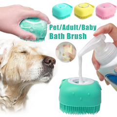 Silk Paws Silicone Dog Bath & Massage Grooming Gloves