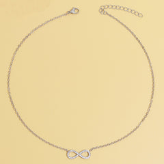 Zirconia Knot Light Luxury Clavicle Pendant Necklace