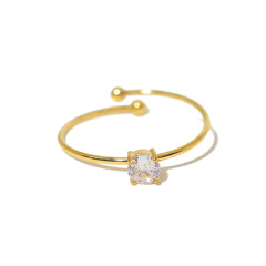 Gleam Touch Ultra-Fine 18K Gold Adjustable Ring