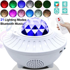 Star Wave Bluetooth LED Projector & Music Light