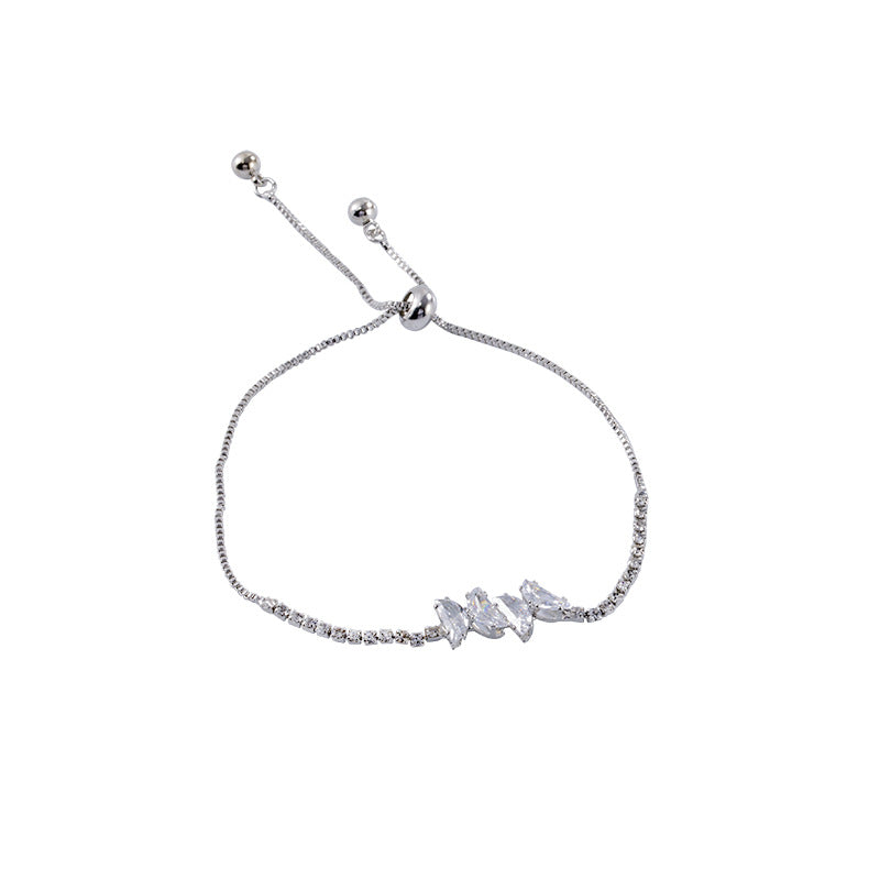 Zircon Elegance Bow Bracelet