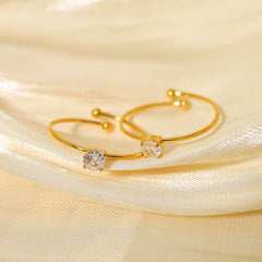 Gleam Touch Ultra-Fine 18K Gold Adjustable Ring