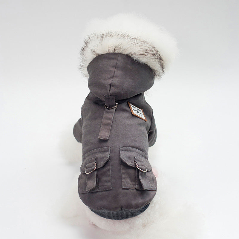 Cozy Paws Winter Dog Coat with Cap