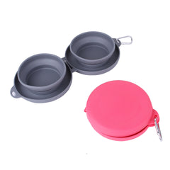 Flexi Feast Rubber Foldable Double Pet Feeding Bowls