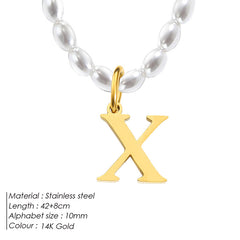 Lumi Luxe Stainless Steel Letter Necklace