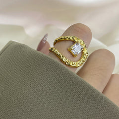 Lumi Elegance Zircon Open-End Ring
