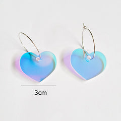Colorful Laser-Cut Acrylic Hollow Earrings