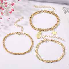 Star Struck Retro Five-Pointed Star Bracelet Set