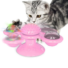 Twist & Tickle Rotating Cat Toy with Scratching and Teeth Cleaning