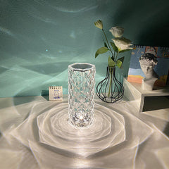 Crystal Glow Touch Dimming USB Table Lamp