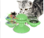 Twist & Tickle Rotating Cat Toy with Scratching and Teeth Cleaning