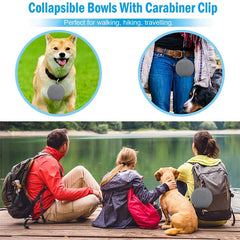 Flexi Feast Rubber Foldable Double Pet Feeding Bowls