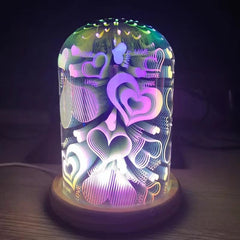 Enchanted Glow 3D Glass Lamp