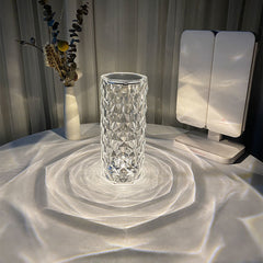 Crystal Glow Touch Dimming USB Table Lamp
