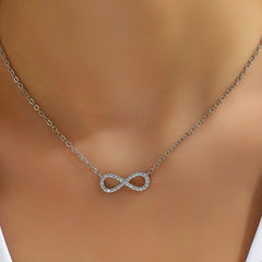 Zirconia Knot Light Luxury Clavicle Pendant Necklace