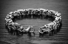 Titanium Silver Emperor Stainless Steel Bracelet