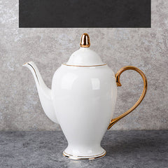 Bone China Gold-Painted Coffee Cup & Saucer for Afternoon Tea