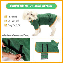 Absorbent Pet Towel with Waist-Wrapped Design