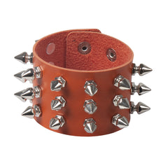 Rivet Edge Gothic Leather Bracelet