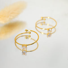 Gleam Touch Ultra-Fine 18K Gold Adjustable Ring