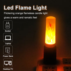 Flame Glow USB Atmosphere Candle Lamp