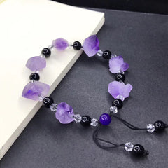 Simple Amethyst Obsidian Bracelet