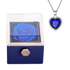 Rose Charm Jewelry Box & Necklace Set