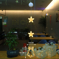 3-Piece LED Hanging Star Lamps for Christmas & New Year Decorations