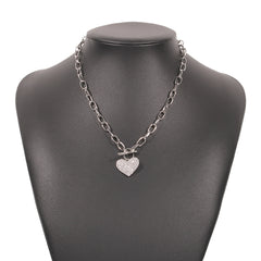 Edge Link Punk Metal Chain Necklace
