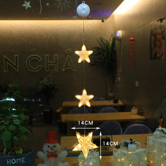 3-Piece LED Hanging Star Lamps for Christmas & New Year Decorations
