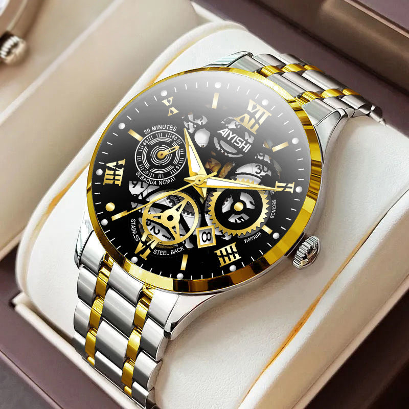 Titan Edge Men's Stainless Steel Waterproof Watch