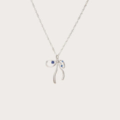 Sweet Zircon Bow Bone Necklace