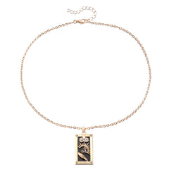 Chic Glow Square Pendant Necklace