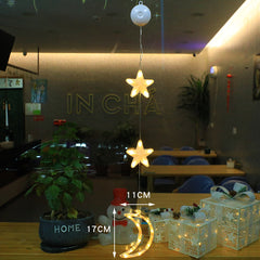3-Piece LED Hanging Star Lamps for Christmas & New Year Decorations
