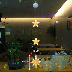 3-Piece LED Hanging Star Lamps for Christmas & New Year Decorations