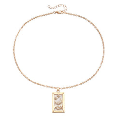 Chic Glow Square Pendant Necklace