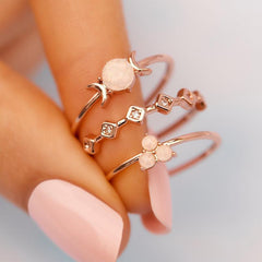 Luna Glow Opal Ring Set