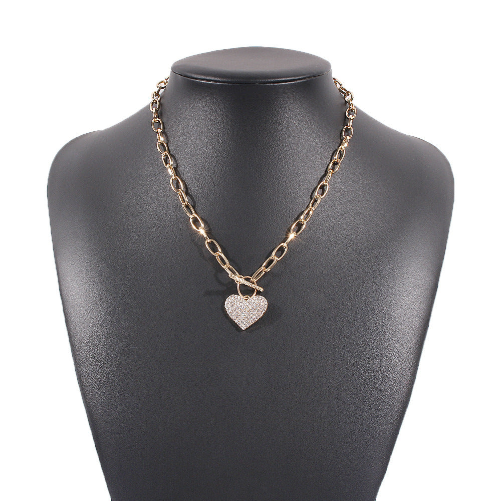 Edge Link Punk Metal Chain Necklace