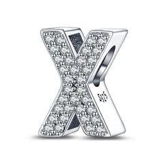 Alphabet bead Silver-Plated Letter Bead Bracelet & Necklace Set