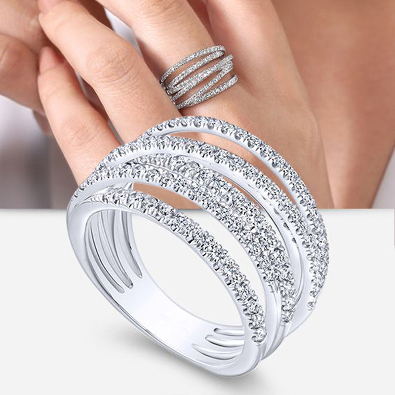 Urban Edge Retro Geometric Ring