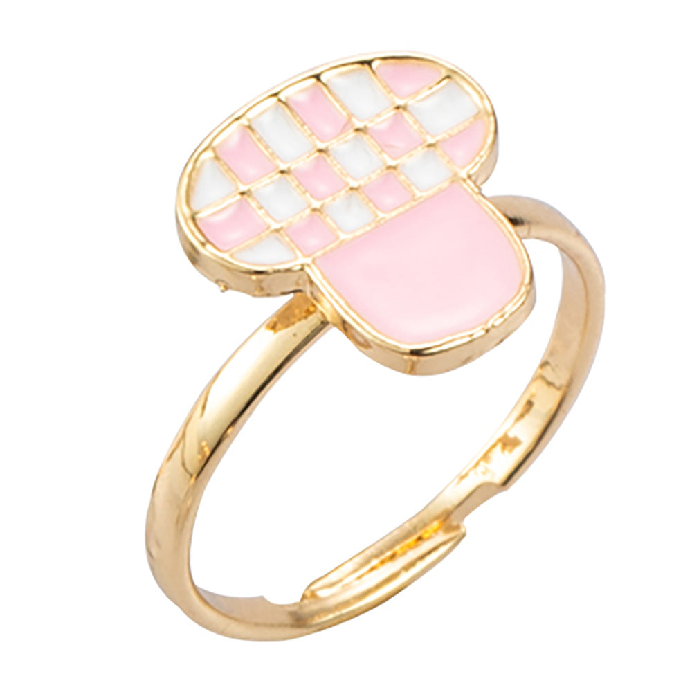 Euro Charm Heart & Butterfly Adjustable Ring