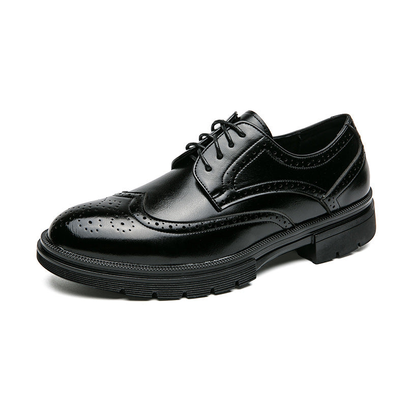 Autumn Spring Men's Leather Brogue Business Shoes