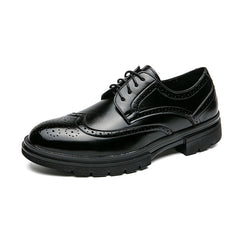 Autumn Spring Men's Leather Brogue Business Shoes