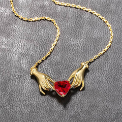 Heart Hold Clavicle Pendant Necklace