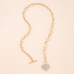 Edge Link Punk Metal Chain Necklace