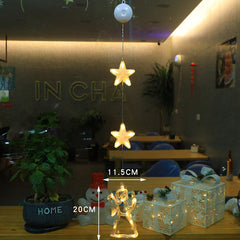 3-Piece LED Hanging Star Lamps for Christmas & New Year Decorations