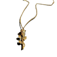 Rose Charm Vintage Pendant Necklace
