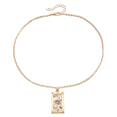 Chic Glow Square Pendant Necklace