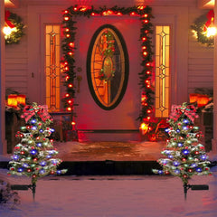 Solar Glow Waterproof Christmas Tree Pathway Lights